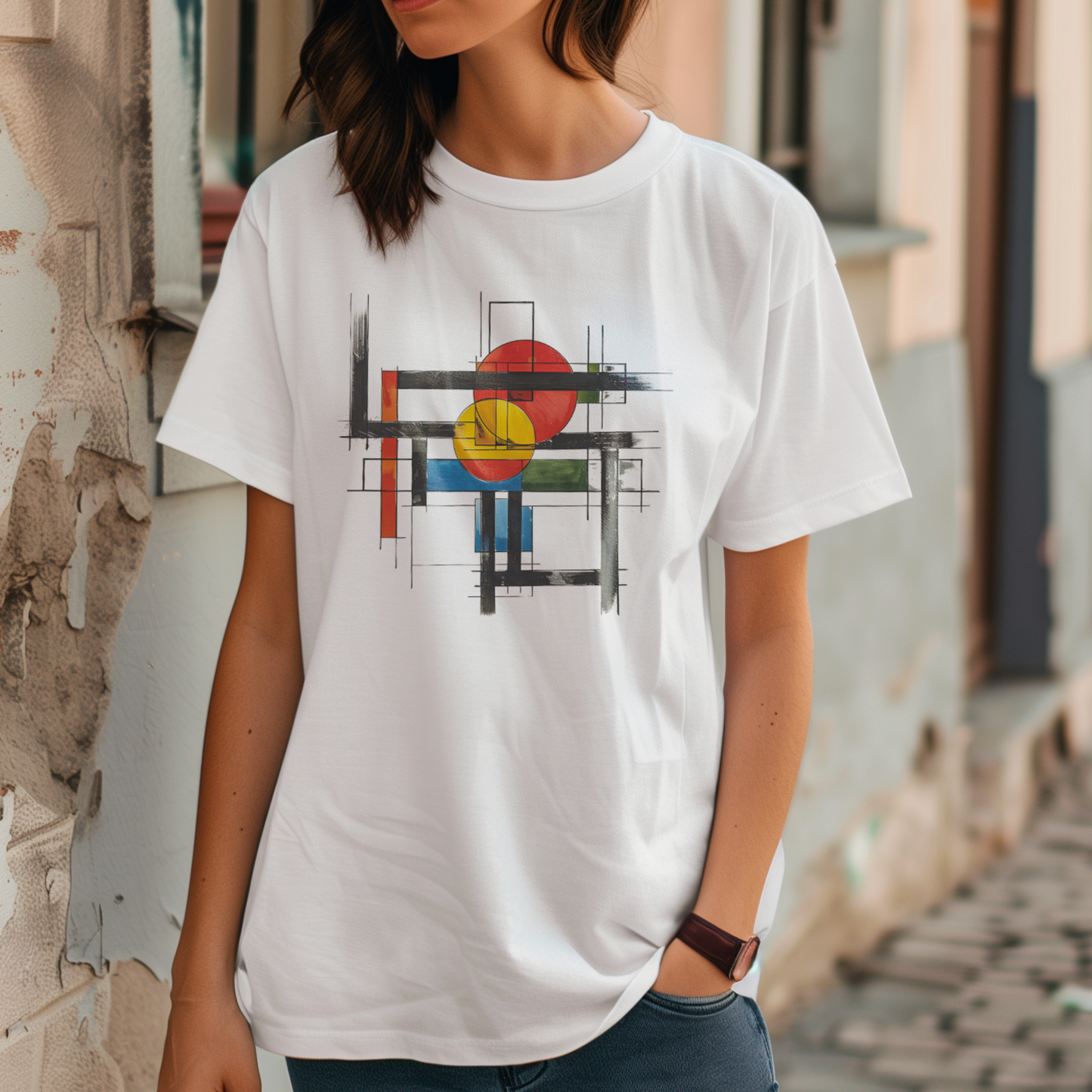 Abstract Artistic Color Graphic T-Shirt