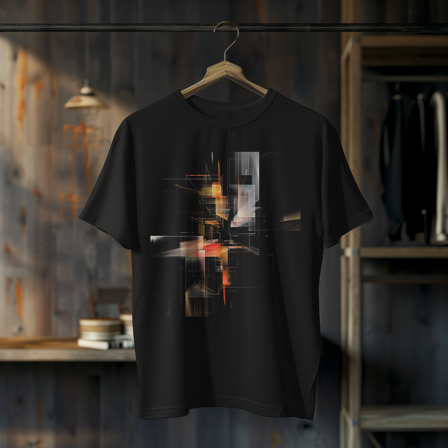 Abstract Futuristic Graphic T-Shirt