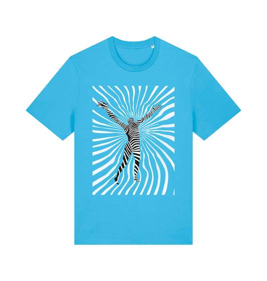 Aqua Blue Printed T-shirt