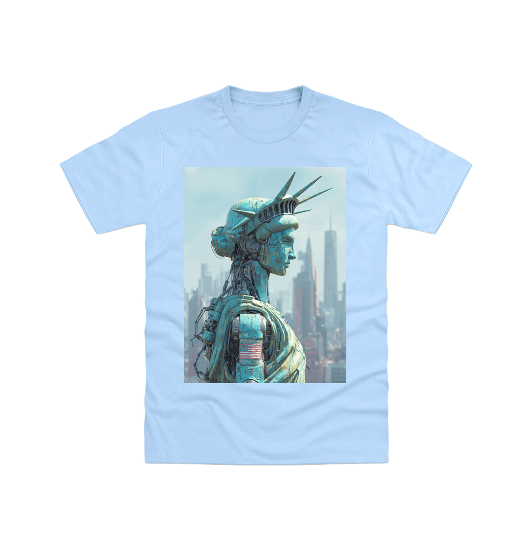 Light Blue Printed T-shirt