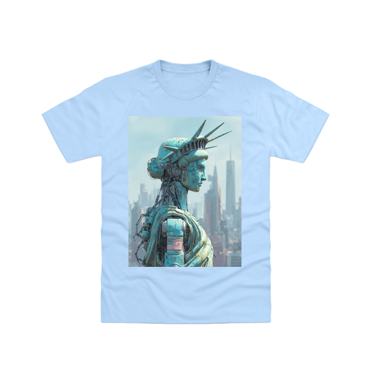 Light Blue Printed T-shirt
