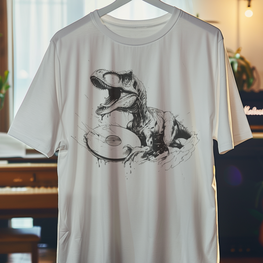 Dinosound Vinyl Deejay Graphic T-Shirt
