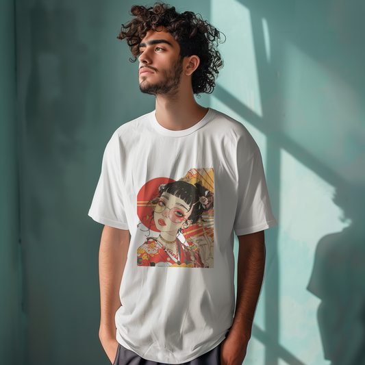 Japanese Art Hippie Girl T-Shirt