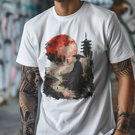 Manga Anime Sunset City T-Shirt