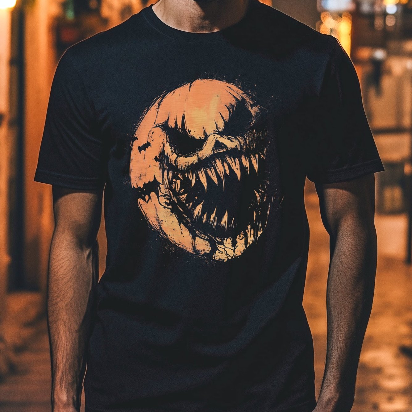 Evil PumpK Graphic Halloween T-Shirt