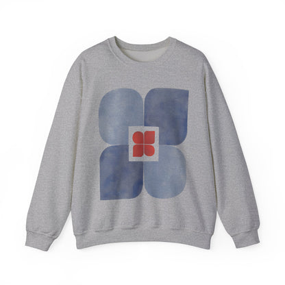 Abstract Flower Style Graphic Sweatshirt