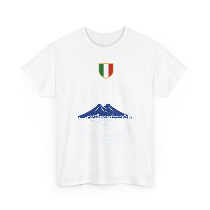 Italy Mountain Skyline T-Shirt — Retro Mount Vesuvius Italian Flag Tee