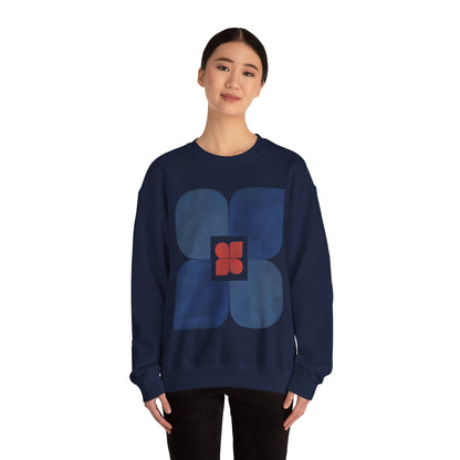 Abstract Flower Style Graphic Sweatshirt