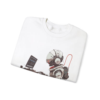 Robotic Synth Player Graphic Sweatshirt