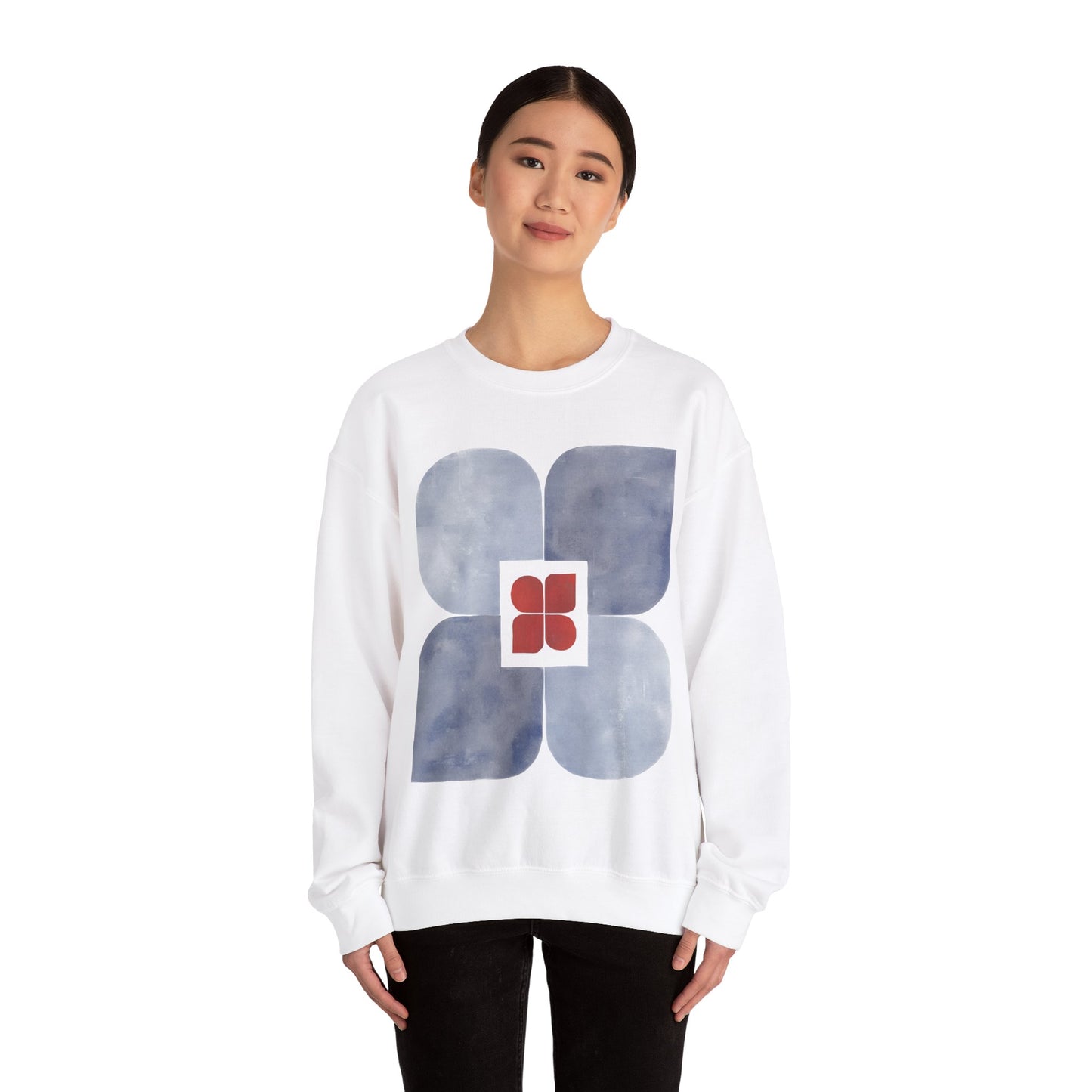 Abstract Flower Style Graphic Sweatshirt