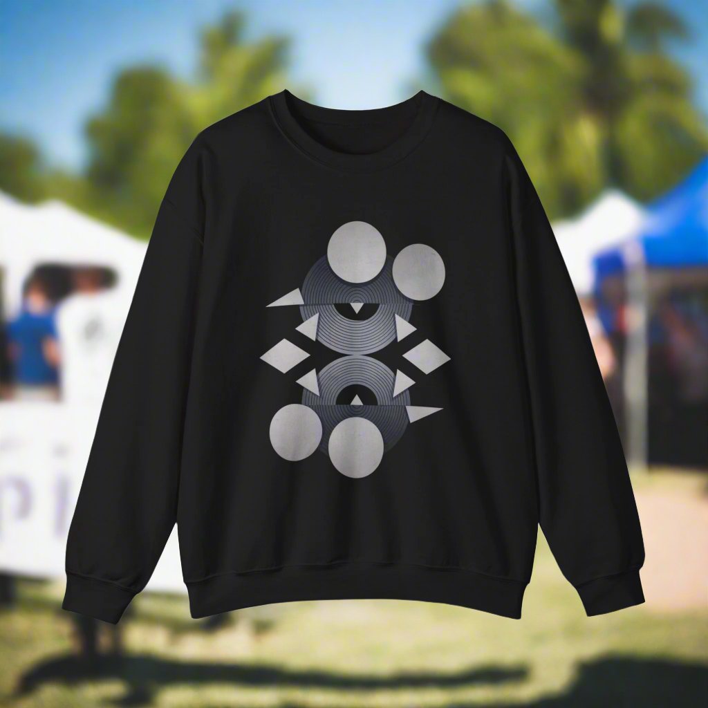 Abstract Records Graphic Sweatshirt