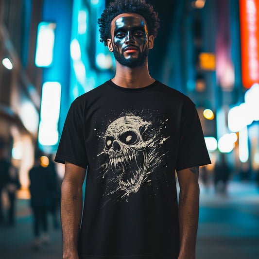 Old Skull Graphic Halloween T-Shirt