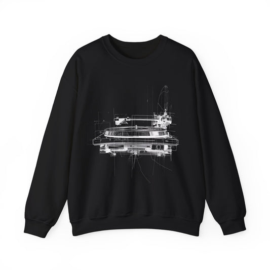 Vinyl Deck Audiophile Deejay Graphic Sweatshirt