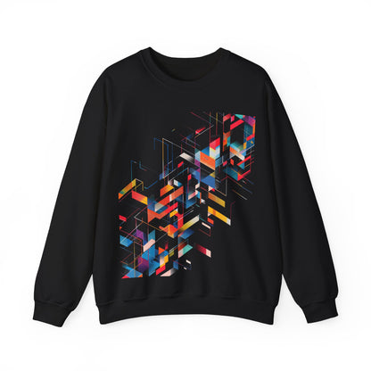 Abstract Geometric Hue Graphic Sweatshirt