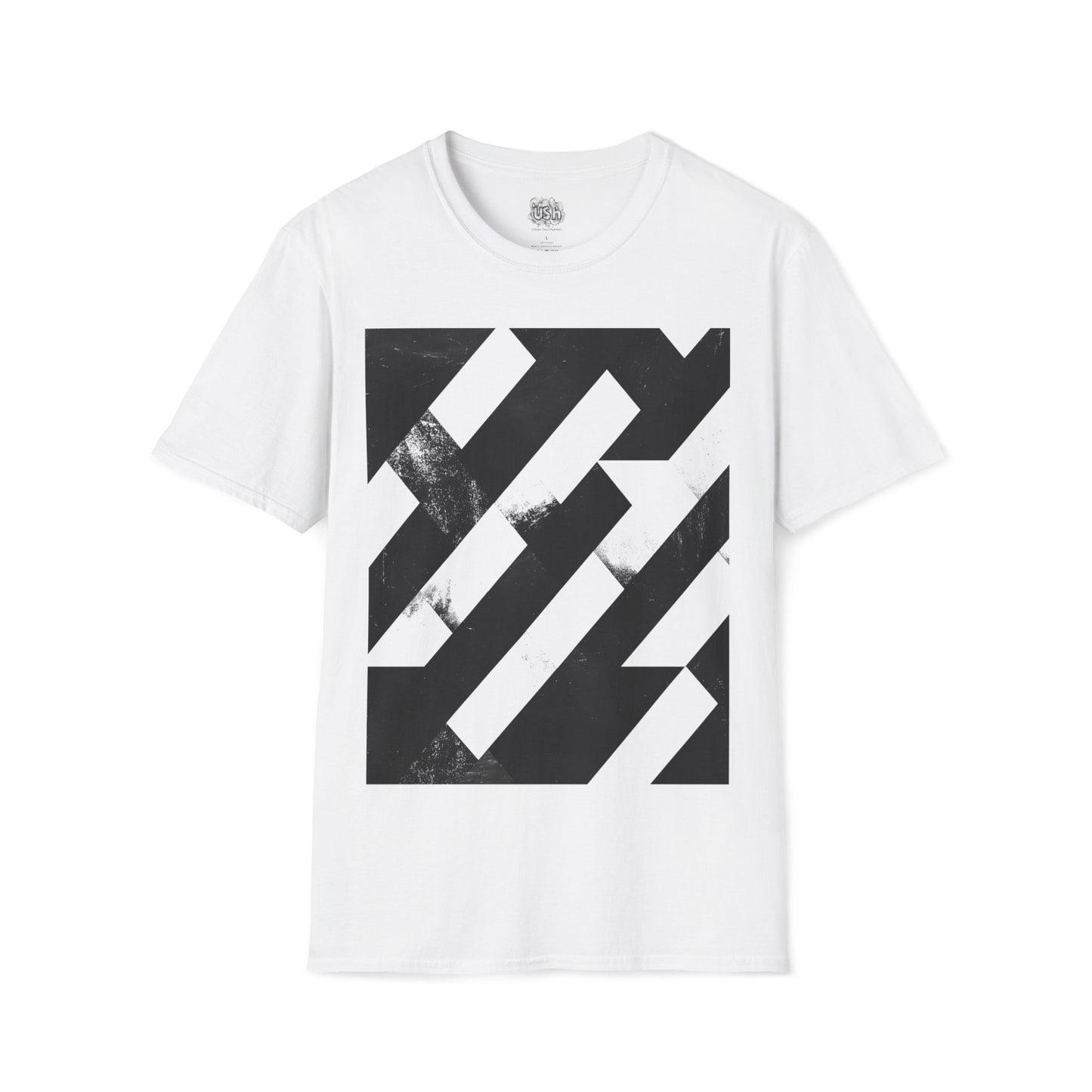 Abstract Grid Graphic T-Shirt