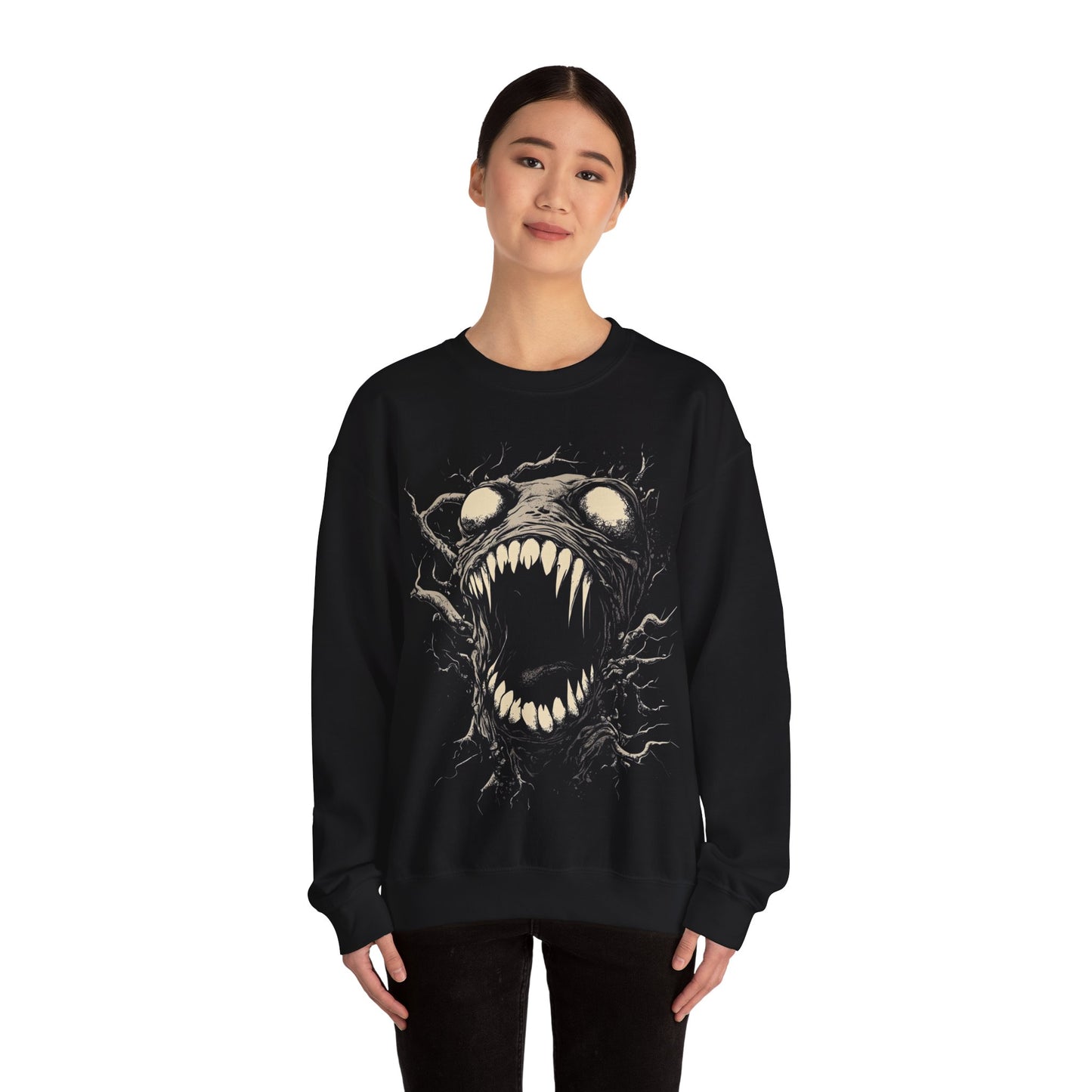 Scary Monster Halloween Graphic Sweatshirt