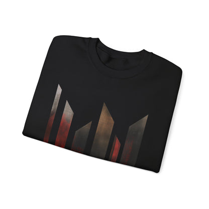 Abstract Strips Shapes Graphic Sweatshirt