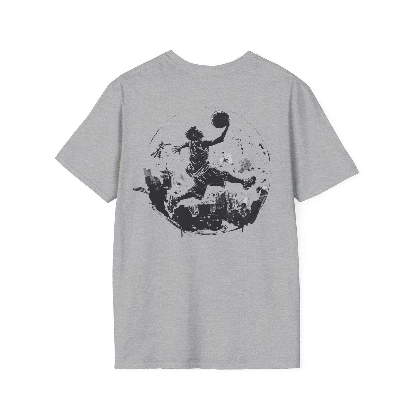 Street Streetball Boy Back Graphic T-Shirt