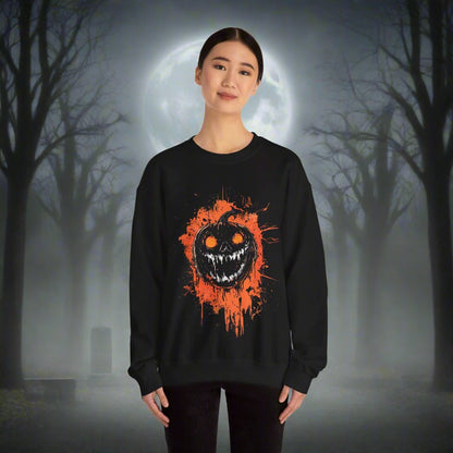 Splatter Pumpkin Halloween Graphic Sweatshirt