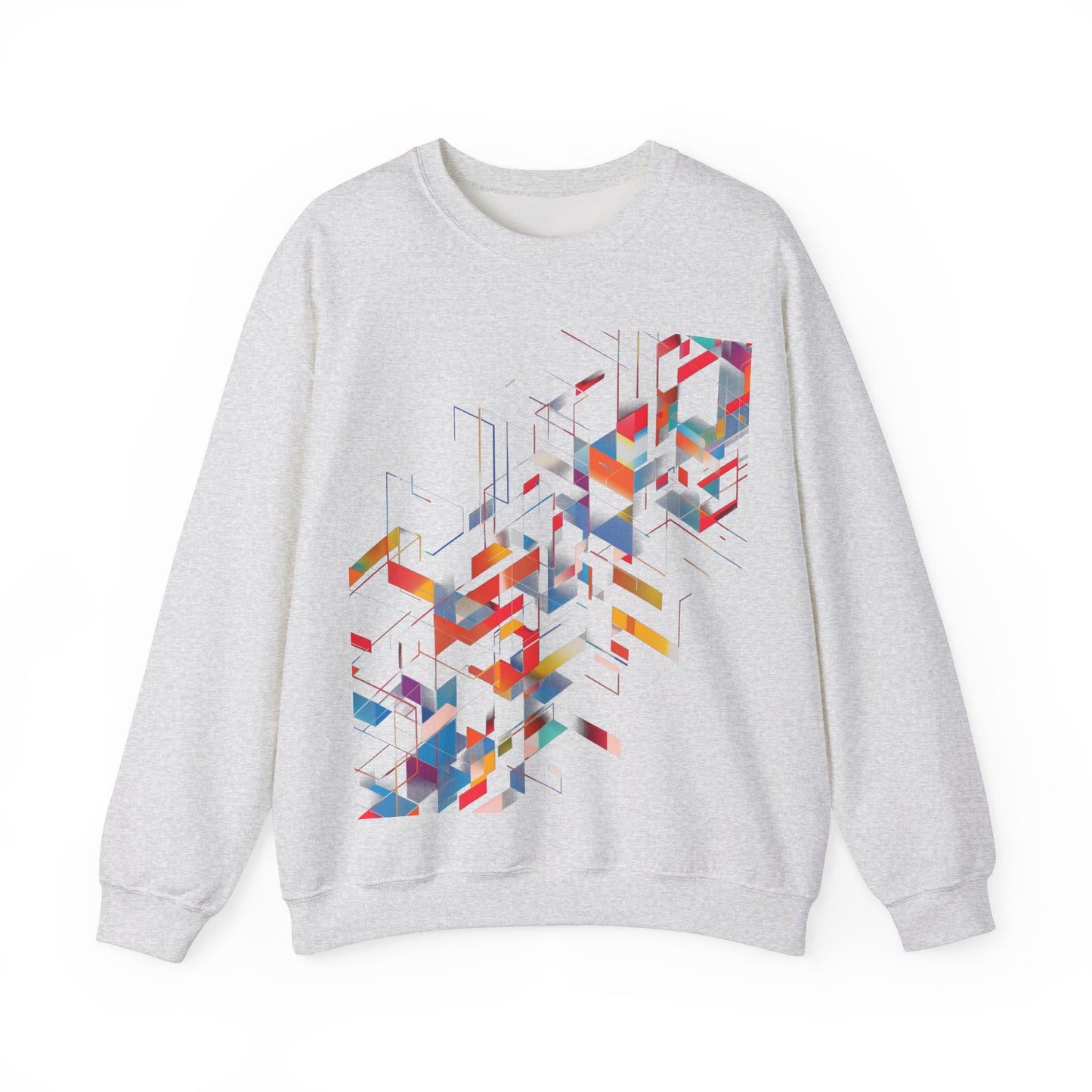 Abstract Geometric Hue Graphic Sweatshirt