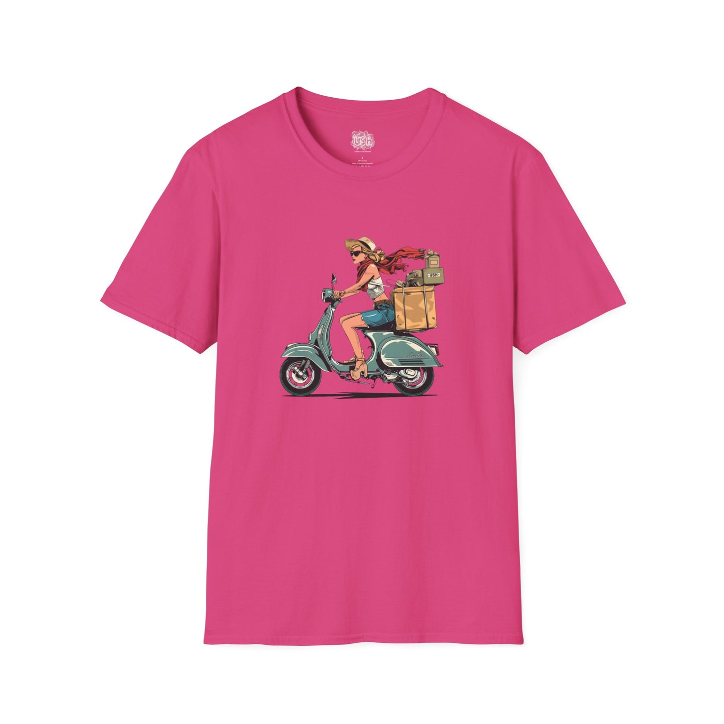 Girl Vespa Biker Graphic T-Shirt