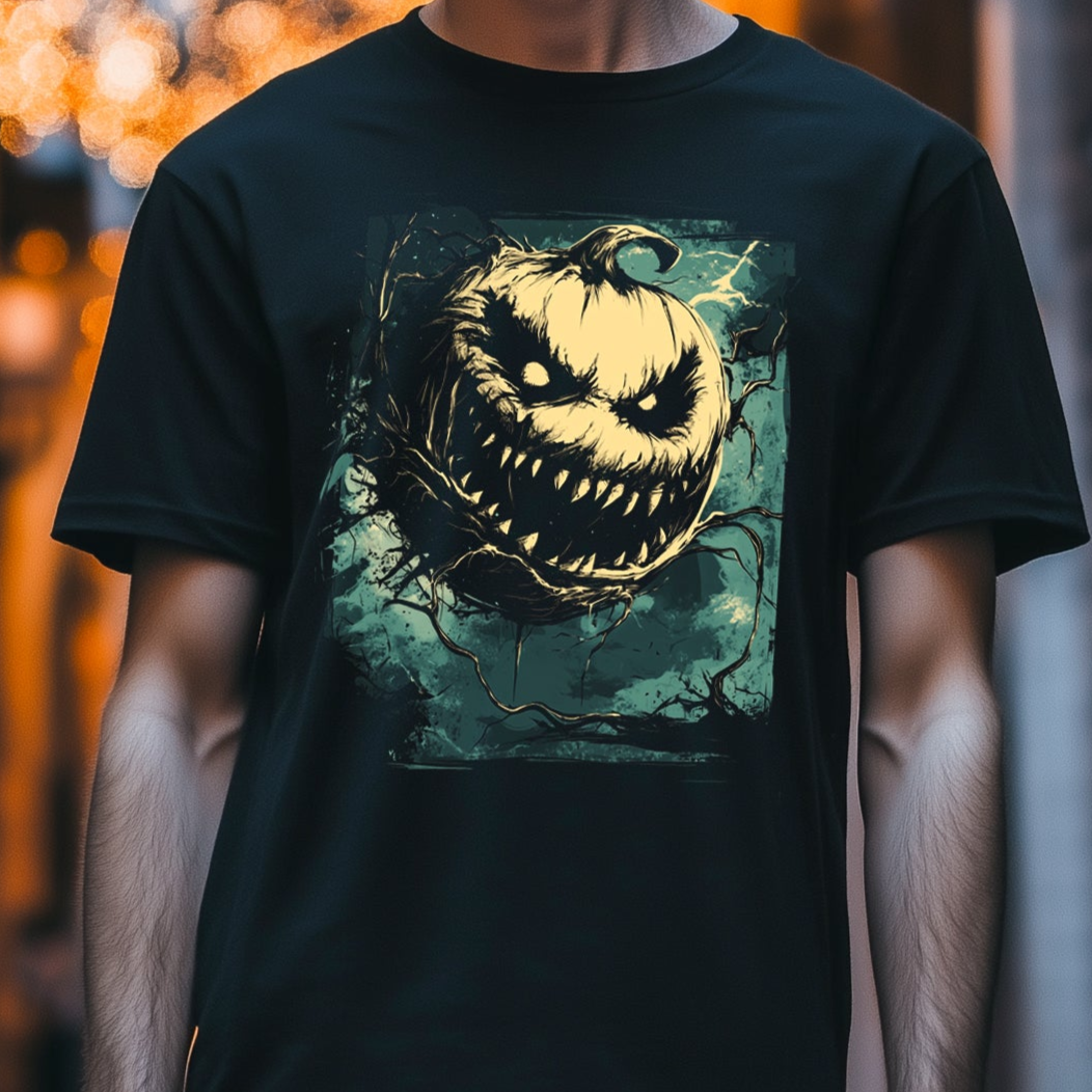 Pumpkin Dark Tales Graphic Halloween T-Shirt