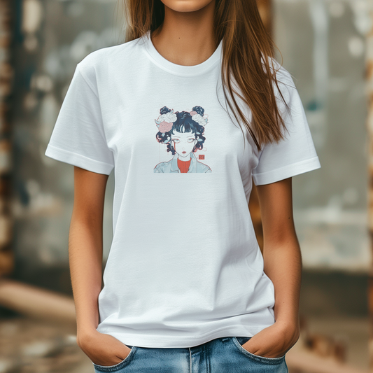 Japanese Pop Art Portrait Emo T-Shirt