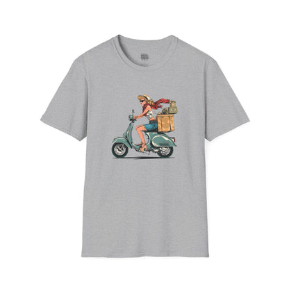 Girl Vespa Biker Graphic T-Shirt