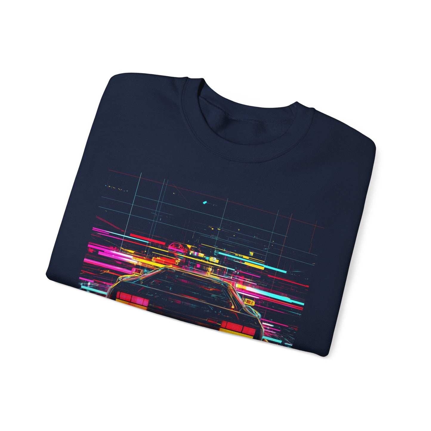 Synthwave Car Abstract Art Graphic Sweatshirt