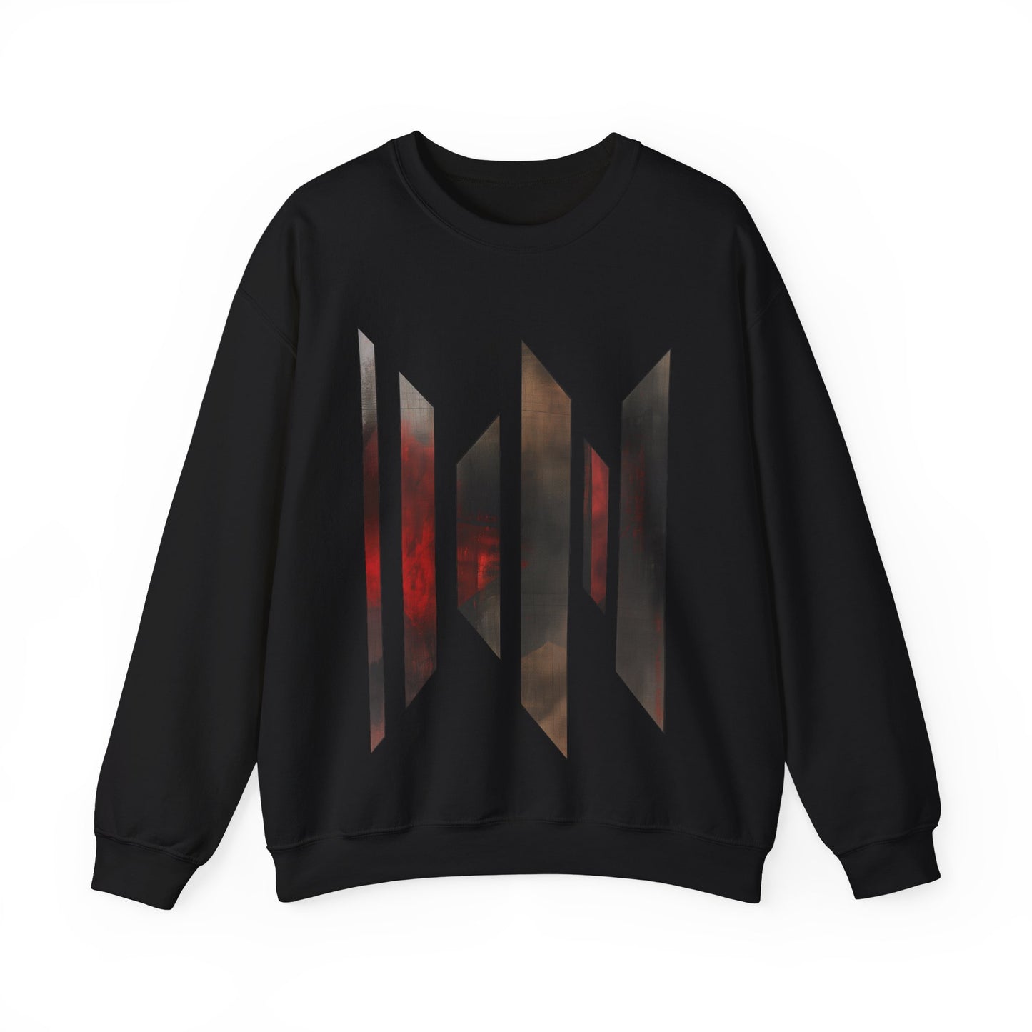 Abstract Strips Shapes Graphic Sweatshirt