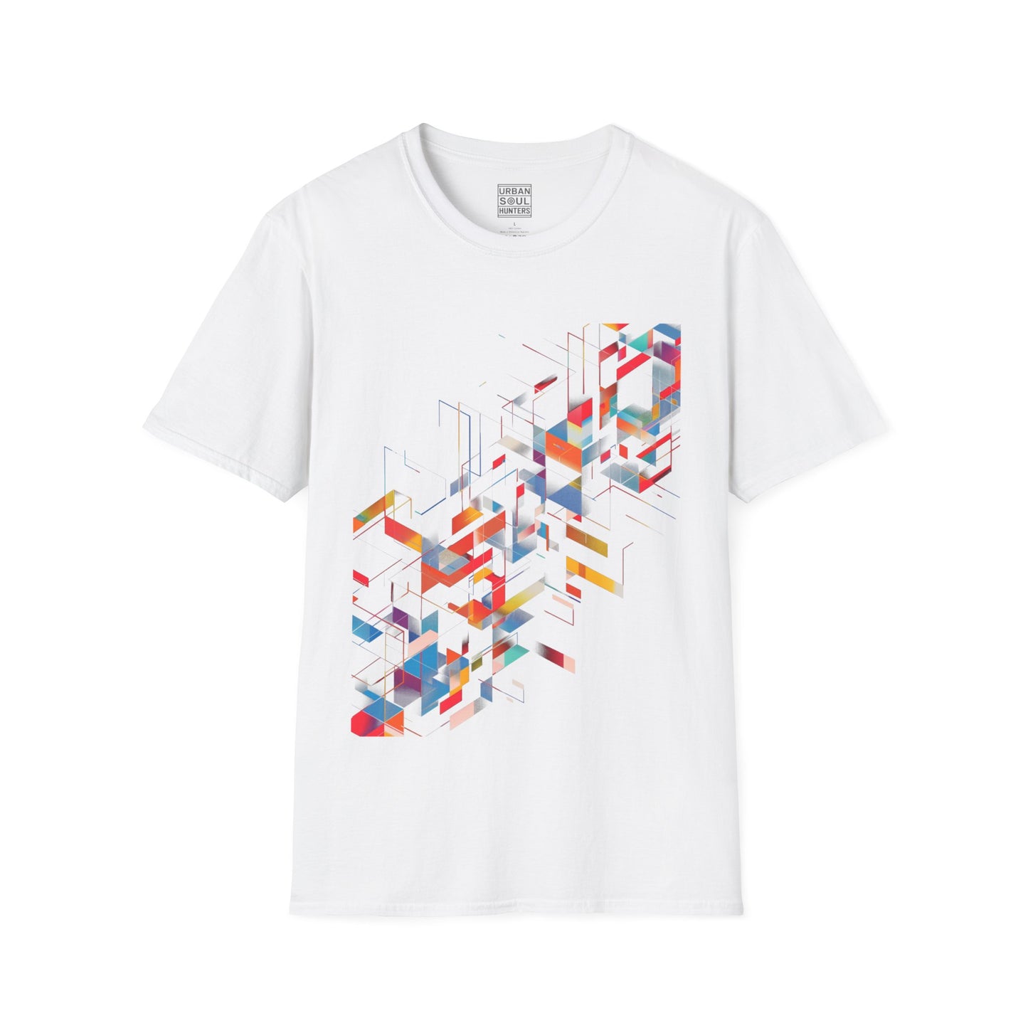 Abstract Geometric Hue Graphic T-Shirt