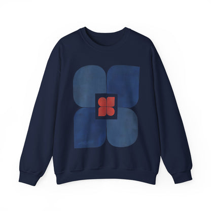 Abstract Flower Style Graphic Sweatshirt