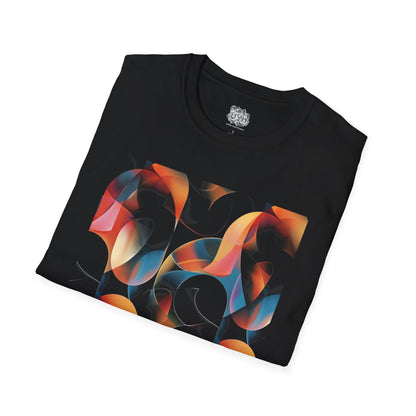 Abstract Bent Shapes Graphic T-Shirt