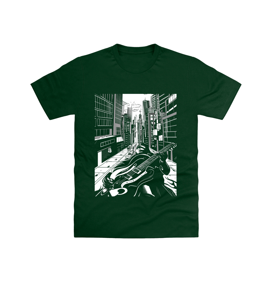 Forest Green Printed T-shirt