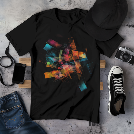 Abstract Stokes Hue Graphic T-Shirt