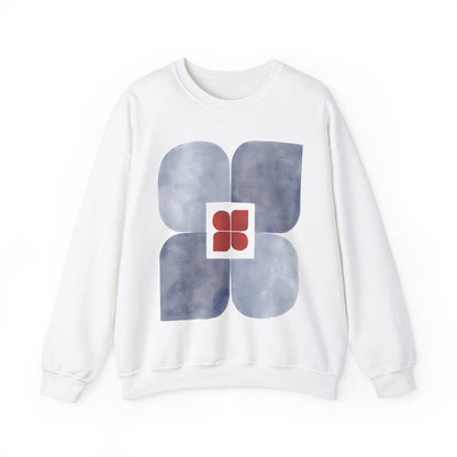 Abstract Flower Style Graphic Sweatshirt