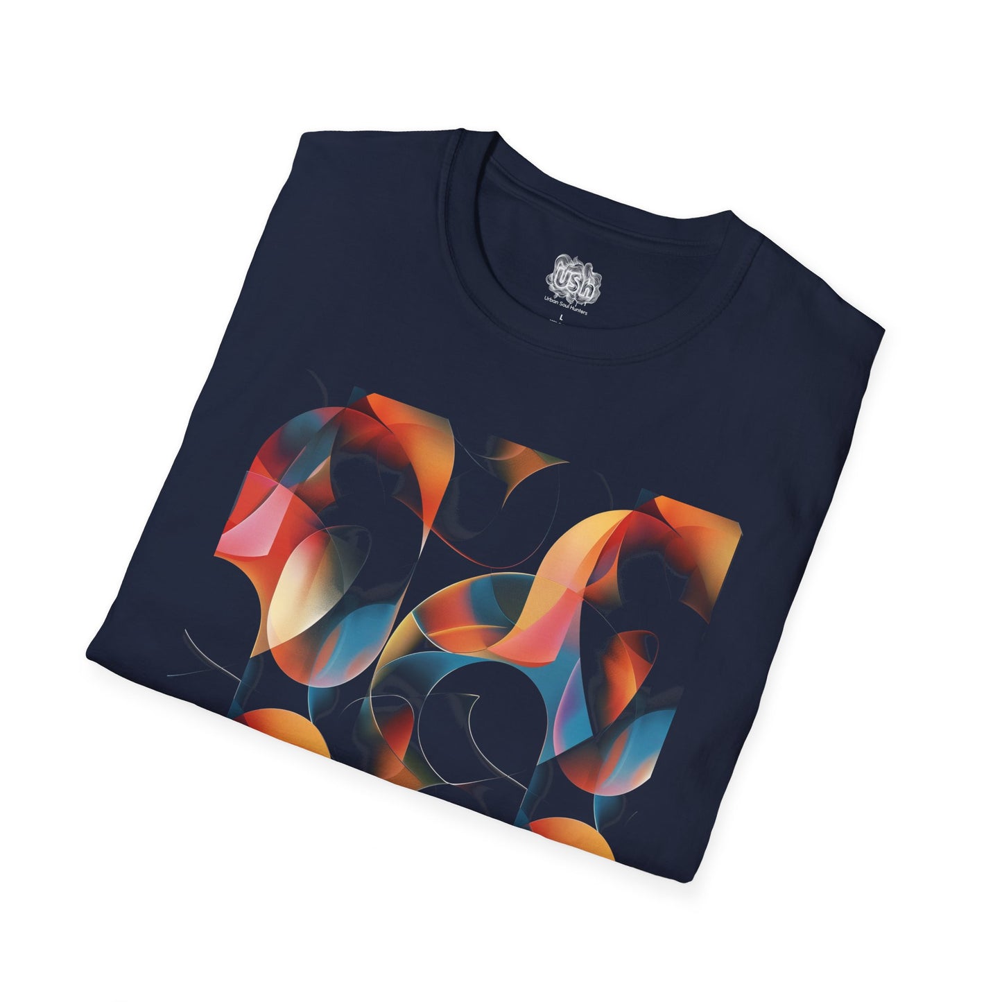 Abstract Bent Shapes Graphic T-Shirt