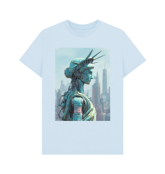Sky Blue Printed T-shirt
