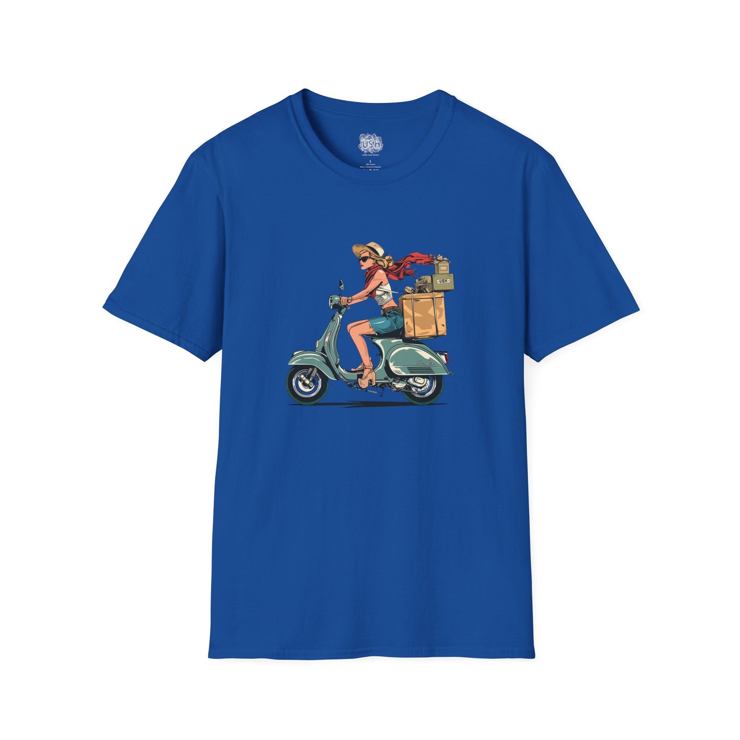 Girl Vespa Biker Graphic T-Shirt