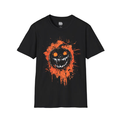 Splatter Pumpkin Graphic Halloween T-Shirt