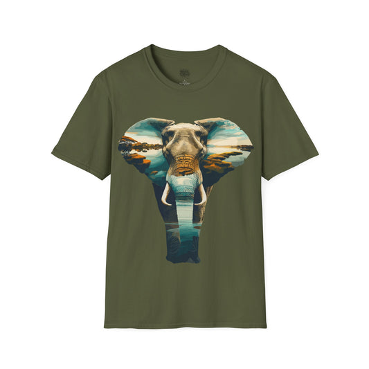 African Art Savanna Elephant T-Shirt