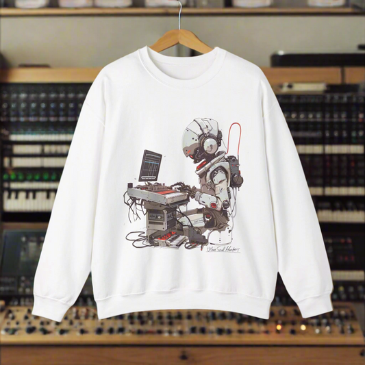 Robotic Synth Player Graphic Sweatshirt