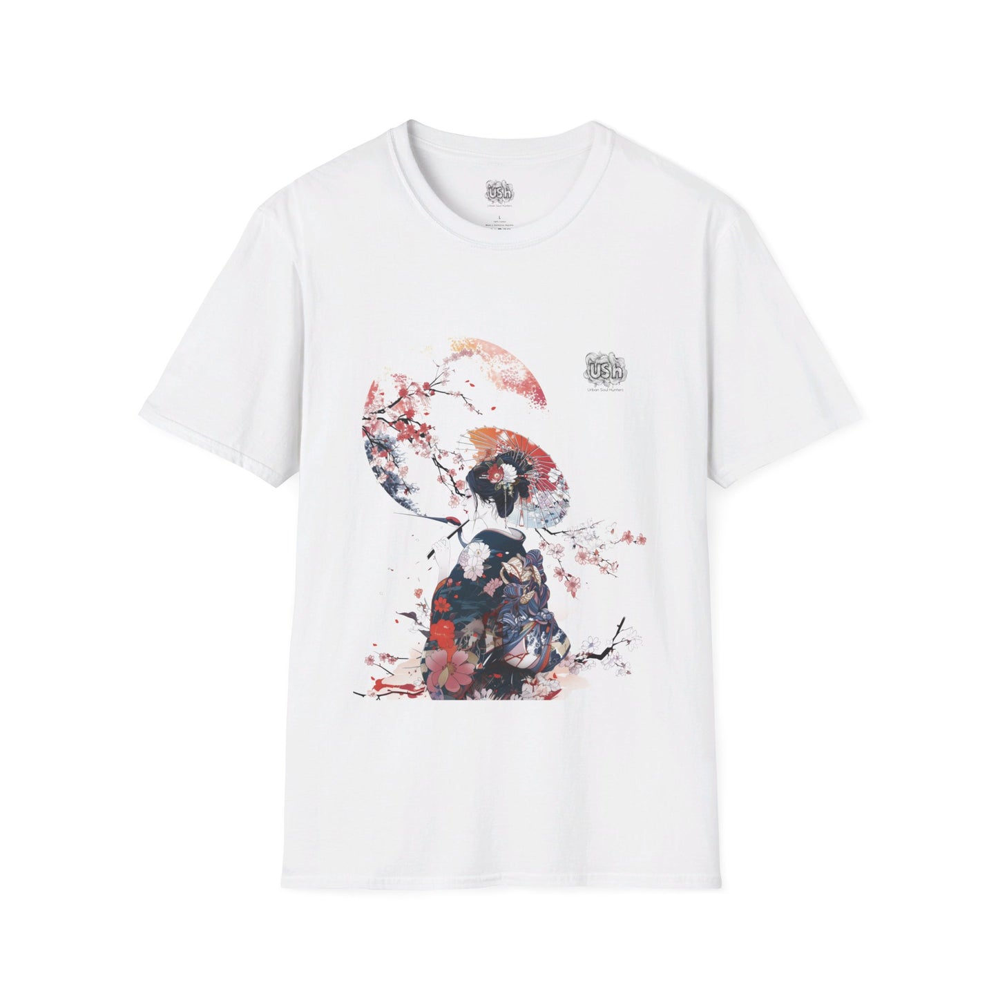 Japanese Art Umbrella Geisha T-Shirt