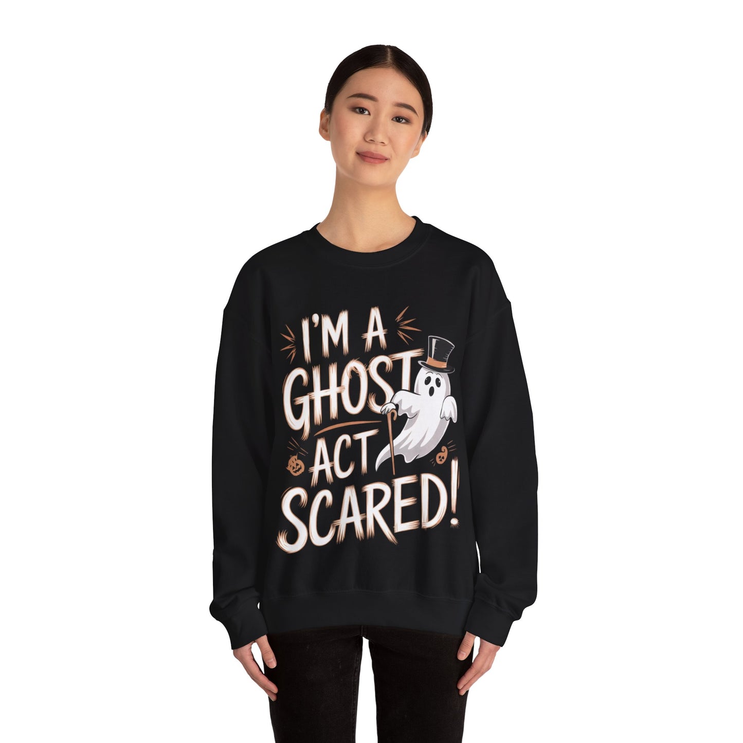 Act Scared Halloween Graphic Sweatshirt