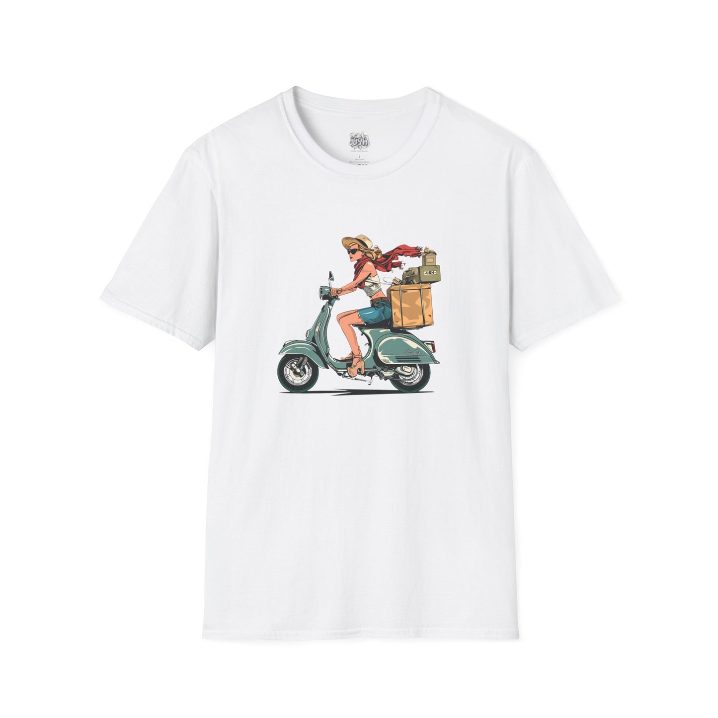 Girl Vespa Biker Graphic T-Shirt