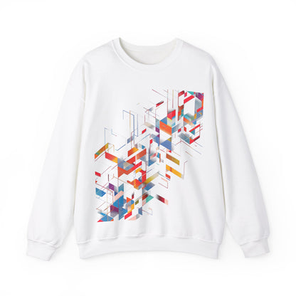 Abstract Geometric Hue Graphic Sweatshirt