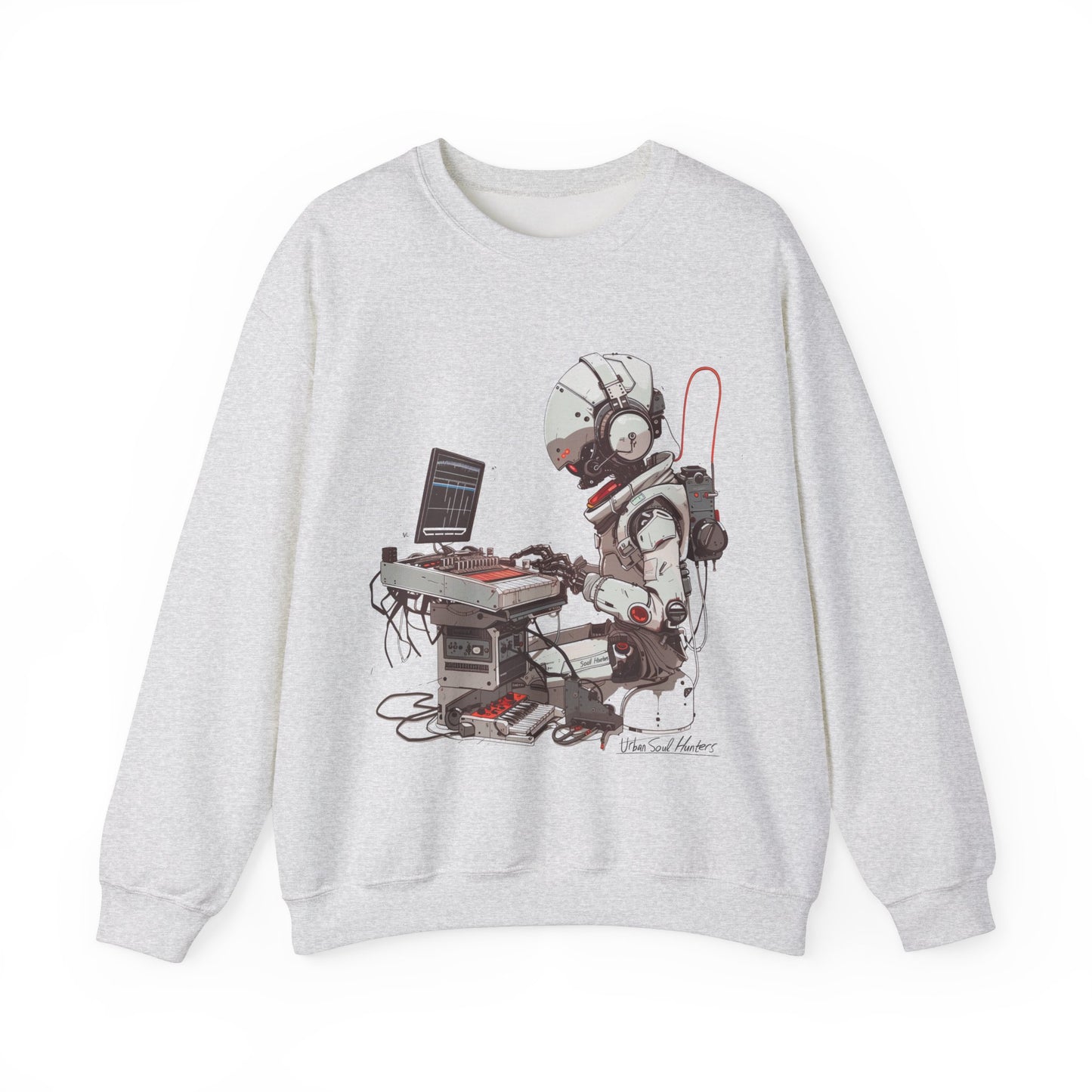 Robotic Synth Player Graphic Sweatshirt