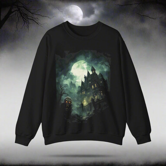 Horror Castle Halloween Graphic Sweatshirt