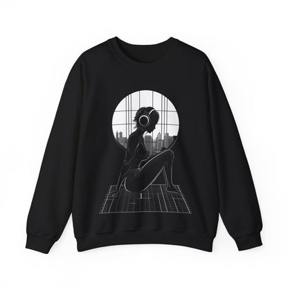 Chilling Home Girl Graphic Sweatshirt