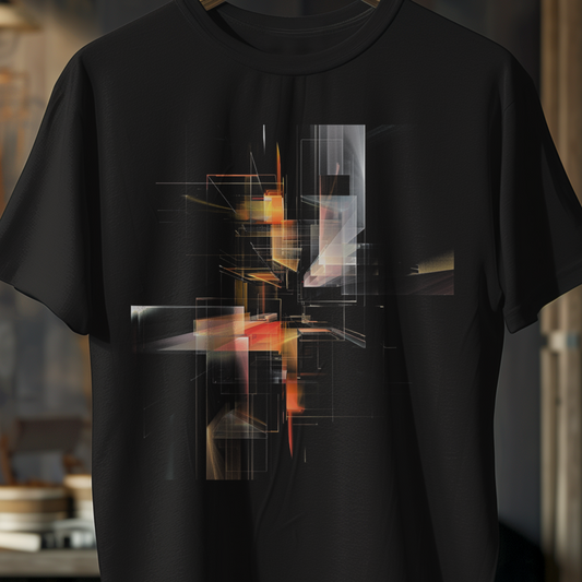 Abstract Futuristic Graphic T-Shirt